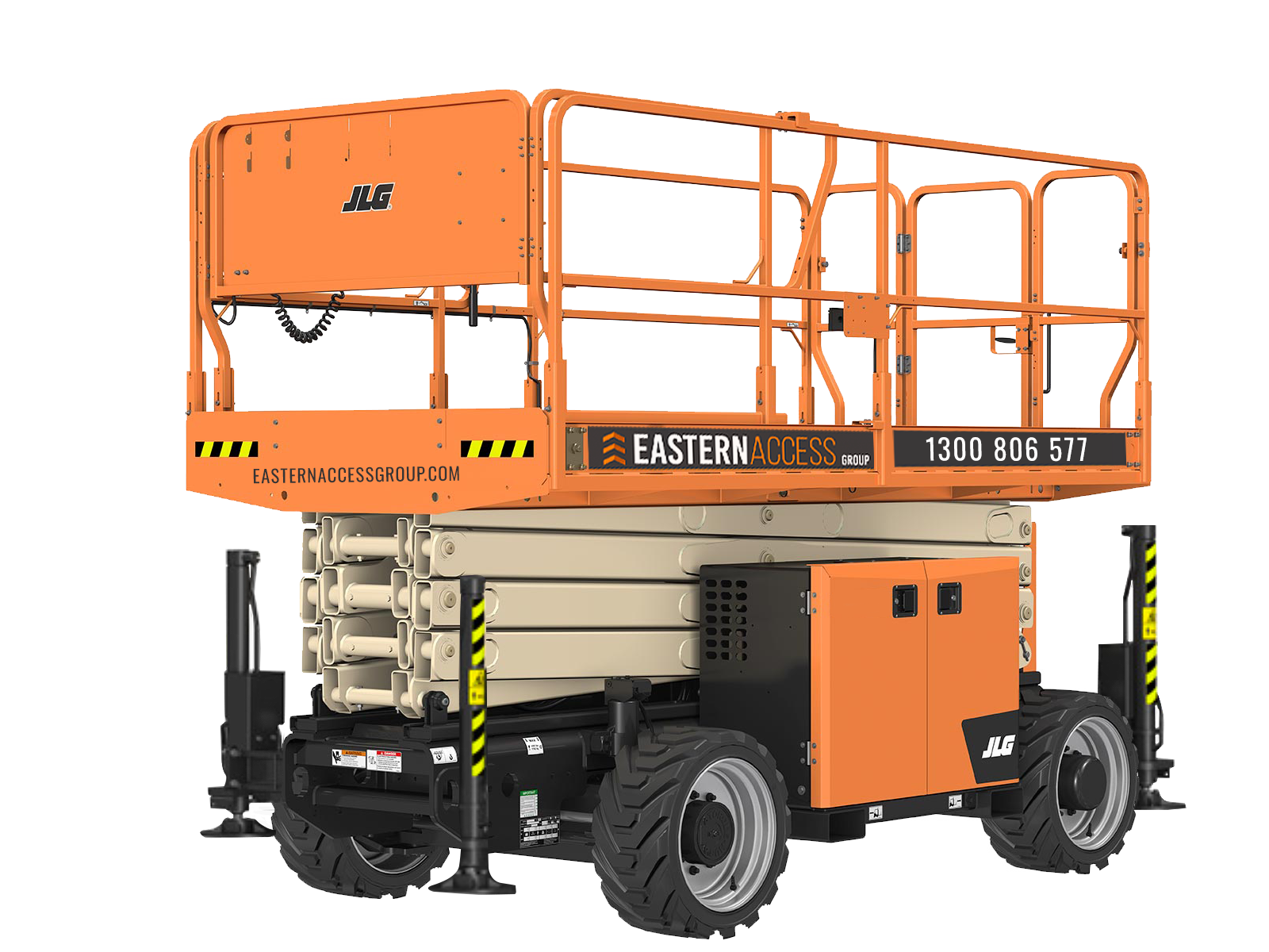 40ft and 47ft Diesel Rough Terrain Scissor Lift Hire - Eastern Access Group Melbourne